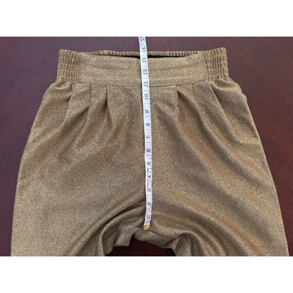 Vintage 80s Gold Metallic High Waist Stirrup Harem Pants Size Medium Women’s - Picture 6 of 10